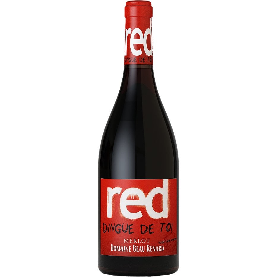 Вино Domaine Beau Renard Red Dingue De Toi Merlot IGP Pays D'Oc 2021 красное сухое 0.75 л - фото 1