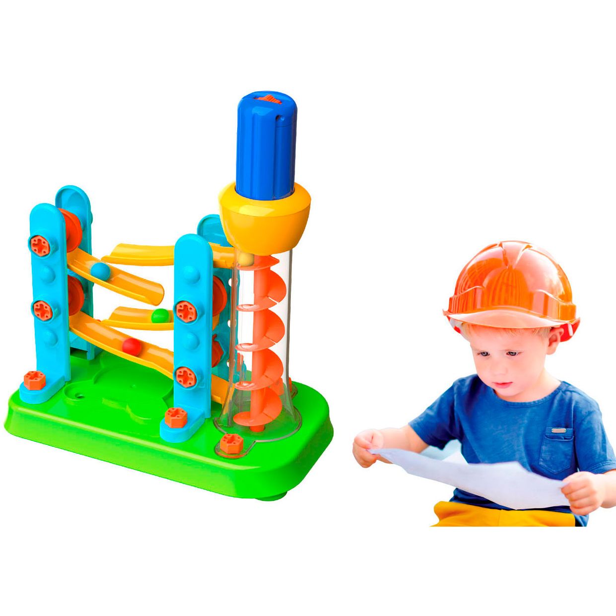 Конструктор Edu-Toys Гірка-зигзаг з інструментами (JS021) - фото 4