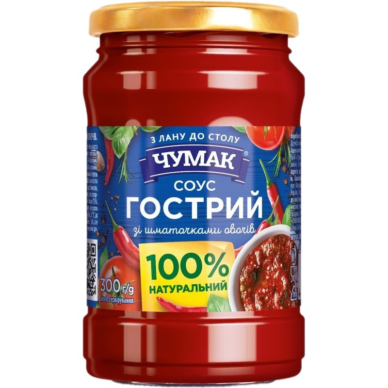 Соус Чумак Острый с кусочками овощей 300 г (934927) - фото 1