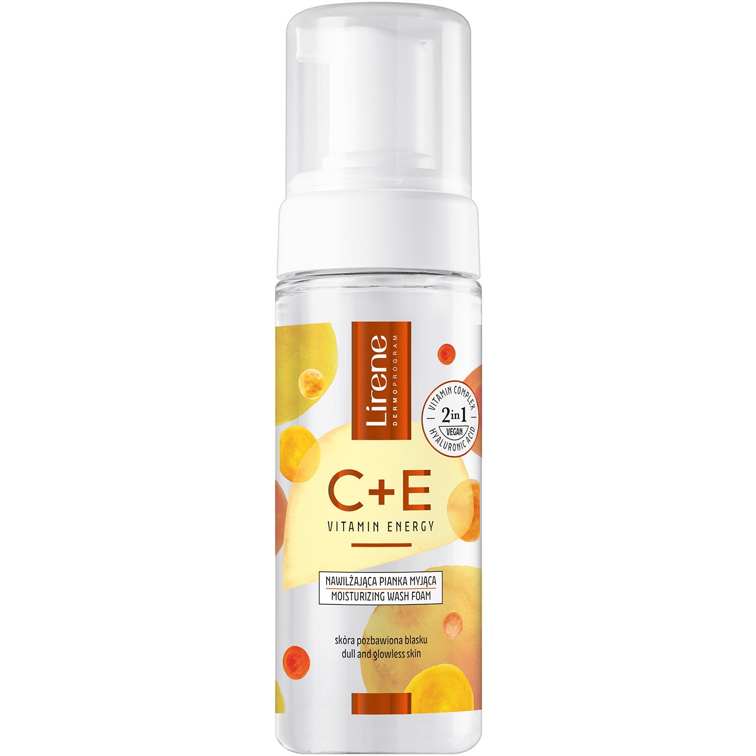 Фото - Засіб для очищення обличчя і тіла Lirene Зміцнювальна пінка для вмивання  C+E Vitamin Energy 150 мл 