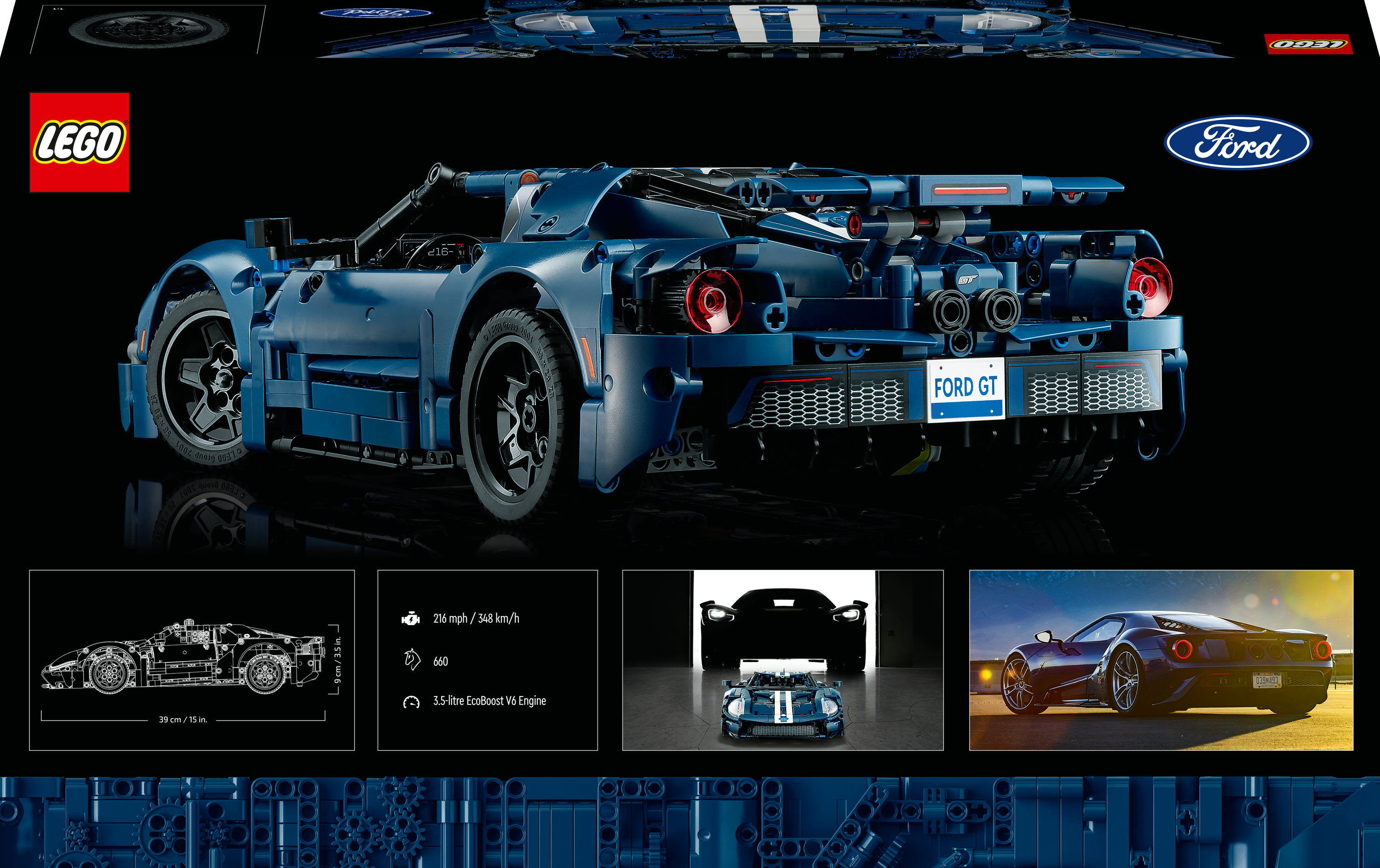 Конструктор LEGO Technic Ford GT 2022, 1466 деталей (42154) - фото 9