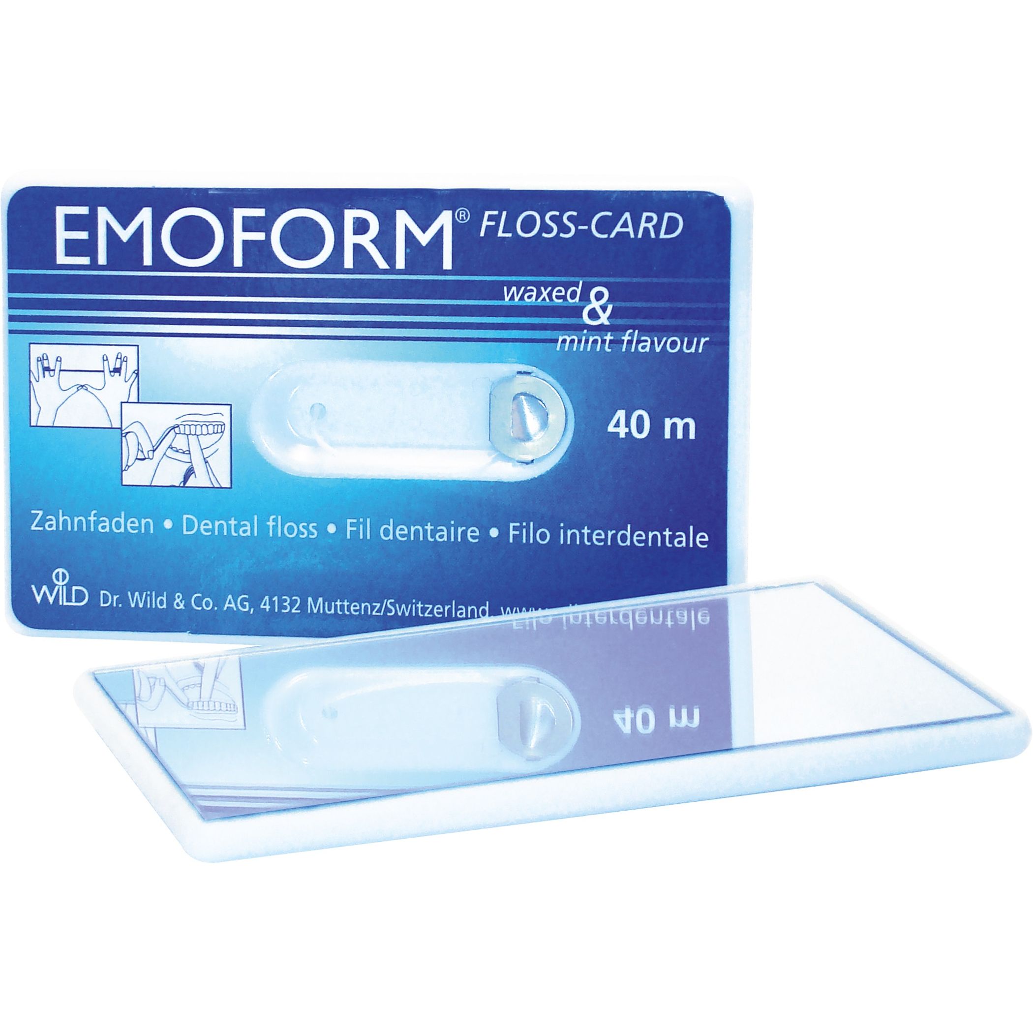 Флос-картка Dr. Wild Emoform Floss Card з дзеркалом 40 м - фото 1