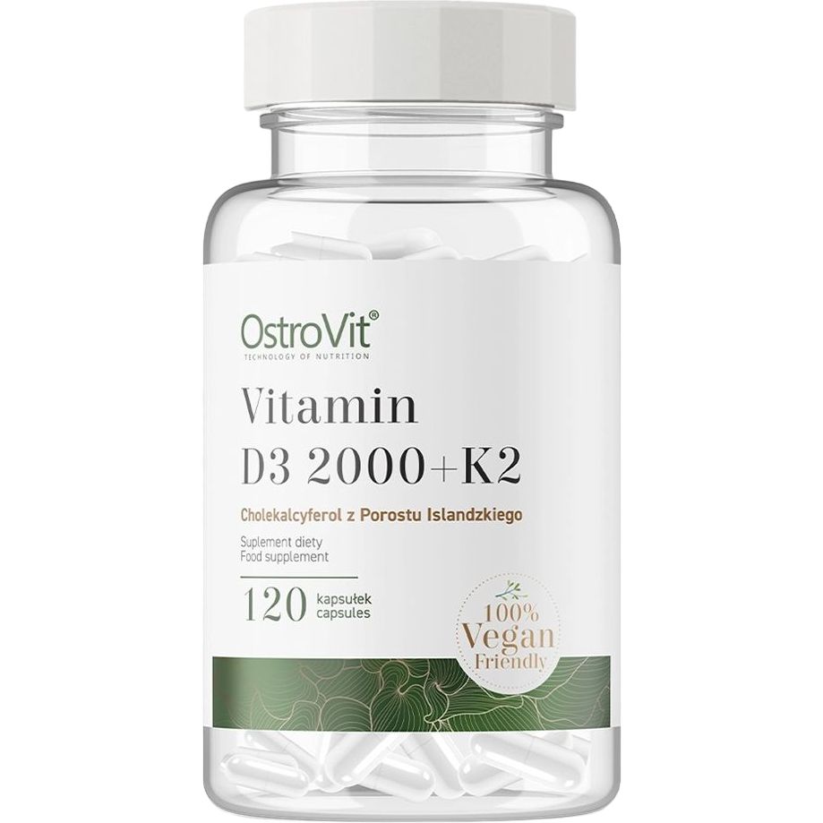 Вітамінний комплекс OstroVit Vitamin D3 2000 + K2 120 капсул - фото 1