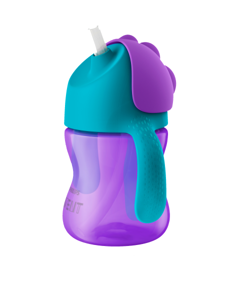Чашка с трубочкой Philips Avent 9+ мес, фиолетовый с бирюзовым, 200 мл (SCF796/02) - фото 2