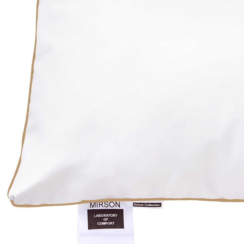 Подушка пухова MirSon Hand Made De Luxe White №903, низька, 70х70 см, біла (2200000555809) - фото 5