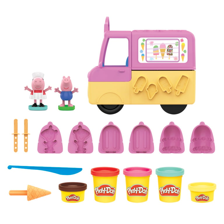 Ігровий набір для творчості з пластиліном Hasbro Плей-До Машинка з морозивом Свинки Пеппи (F3597) - фото 3