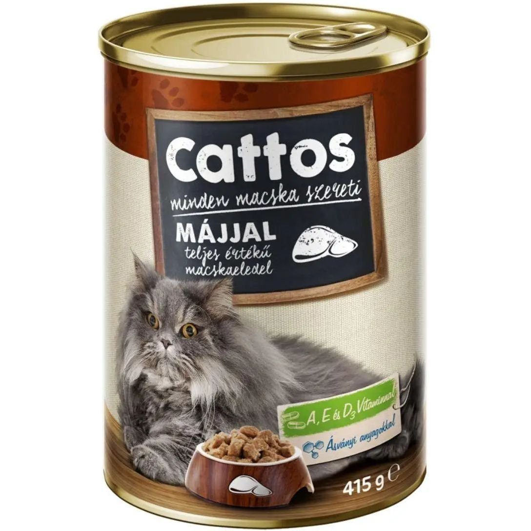 Вологий корм для котів Cattos Печінка, 415 г - фото 1