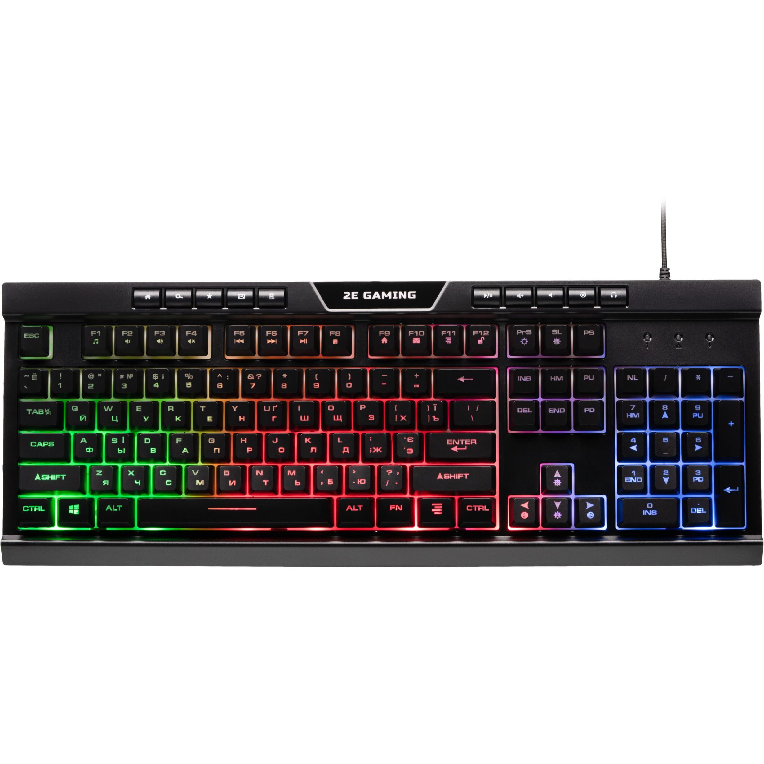 Клавиатура игровая 2E Gaming KG300 с подсветкой black (2E-KG300UB) - фото 1