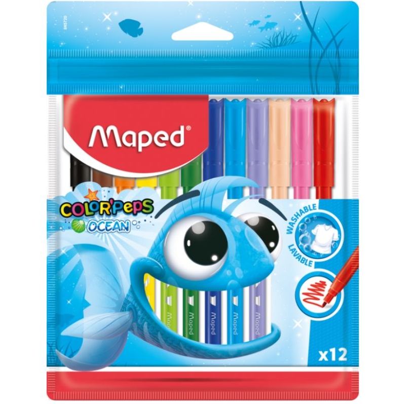 Фломастеры Maped Color Peps Ocean 12 шт. (MP.845720) - фото 1
