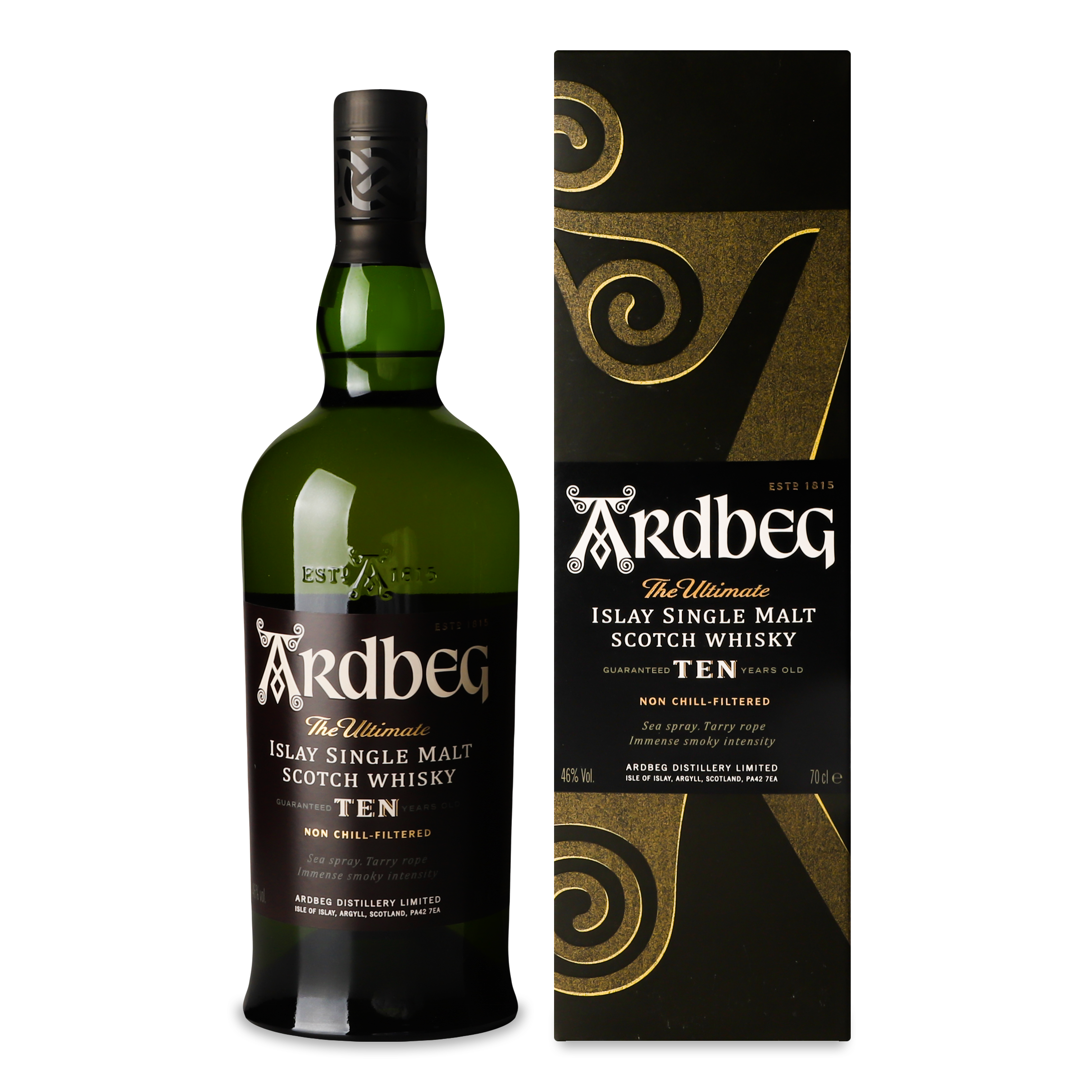 Виски Ardbeg 10 лет выдержки, 46%, 0,7 л (320426) - фото 1