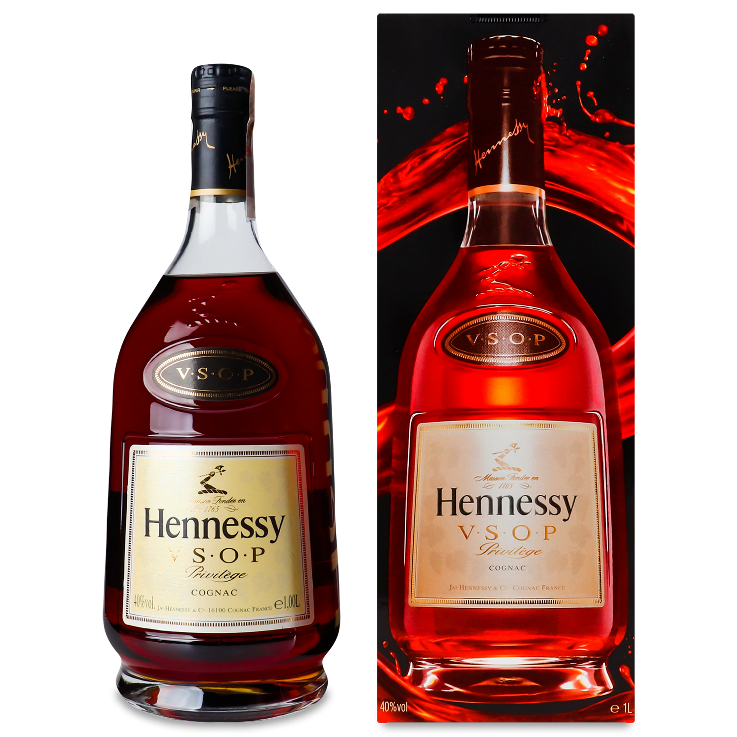 Коньяк Hennessy VSOP 6 лет выдержки, в подарочной упаковке, 40%, 1 л (10481) - фото 1