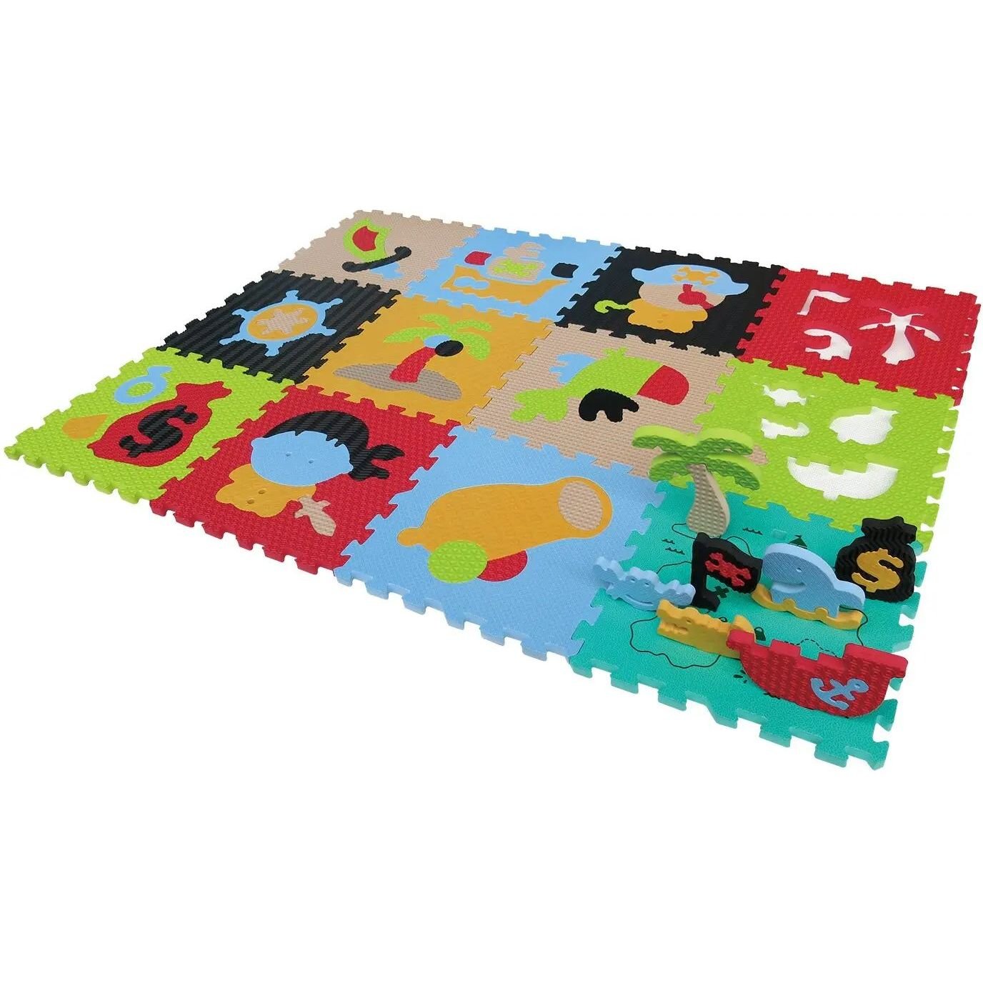 Дитячий розвиваючий ігровий килимок-пазл Baby Great Пригода піратів, 122х92 см (GB-M1501) - фото 1