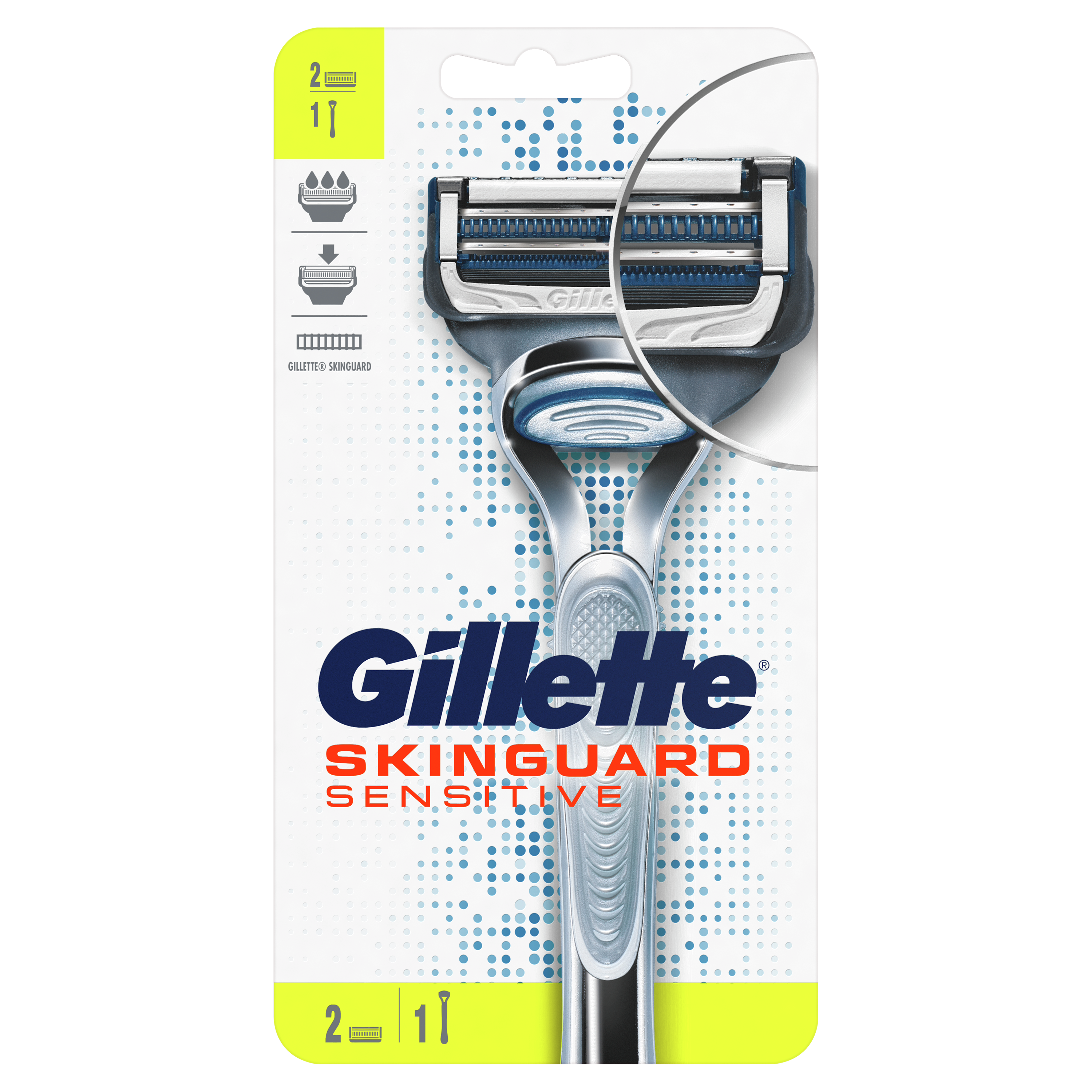 Бритва Gillette SkinGuard Sensitive с 2 сменными кассетами, 3 шт - фото 2