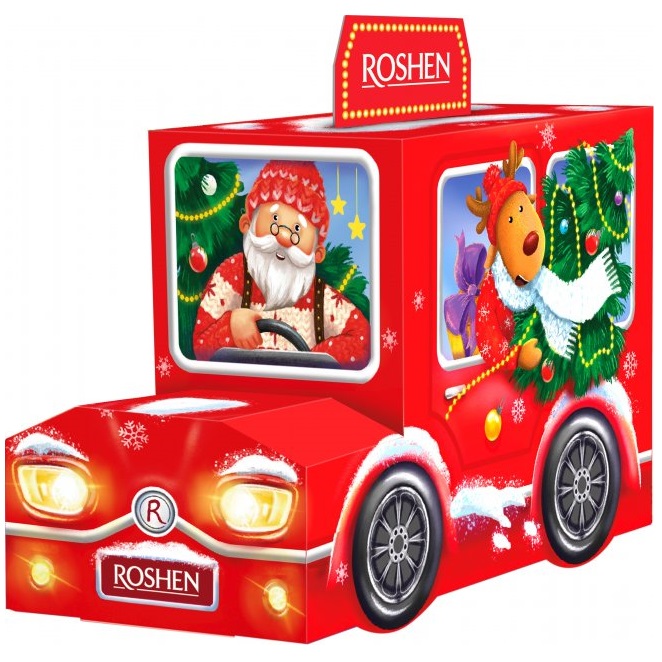 Новорічний подарунковий набір Roshen №3 Автомобіль Санти 298 г (915463) - фото 1