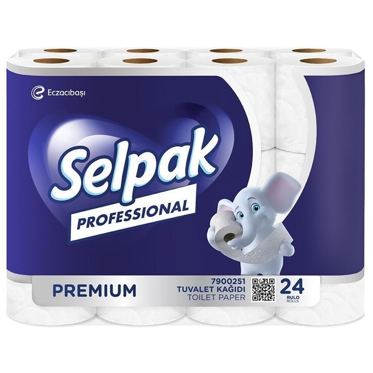 Туалетний папір Selpak Professional Premium, тришарова, 24 рулони - фото 1