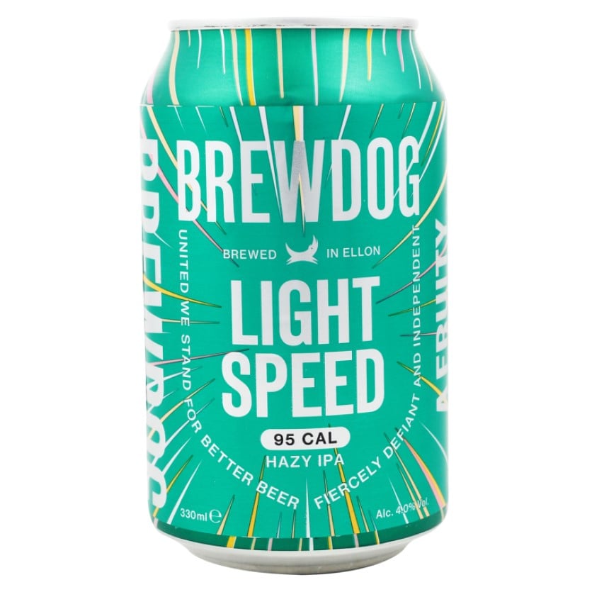 Пиво BrewDog Lightspeed, світле, 4%, з/б, 0,33 л (877431) - фото 1