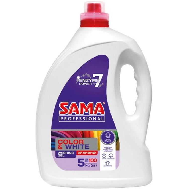 Гель для прання Sama Professional Color & White Universal, 5 л - фото 1
