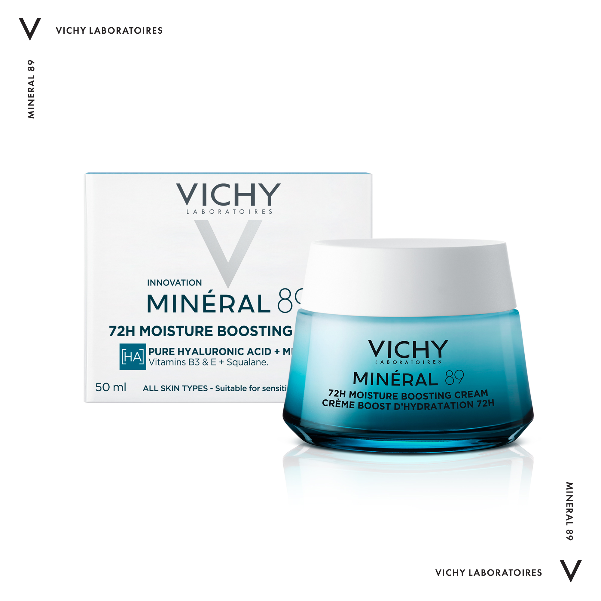Легкий крем для всіх типів шкіри обличчя Vichy Mineral 89 Light 72H Moisture Boosting Cream, 50 мл - фото 3