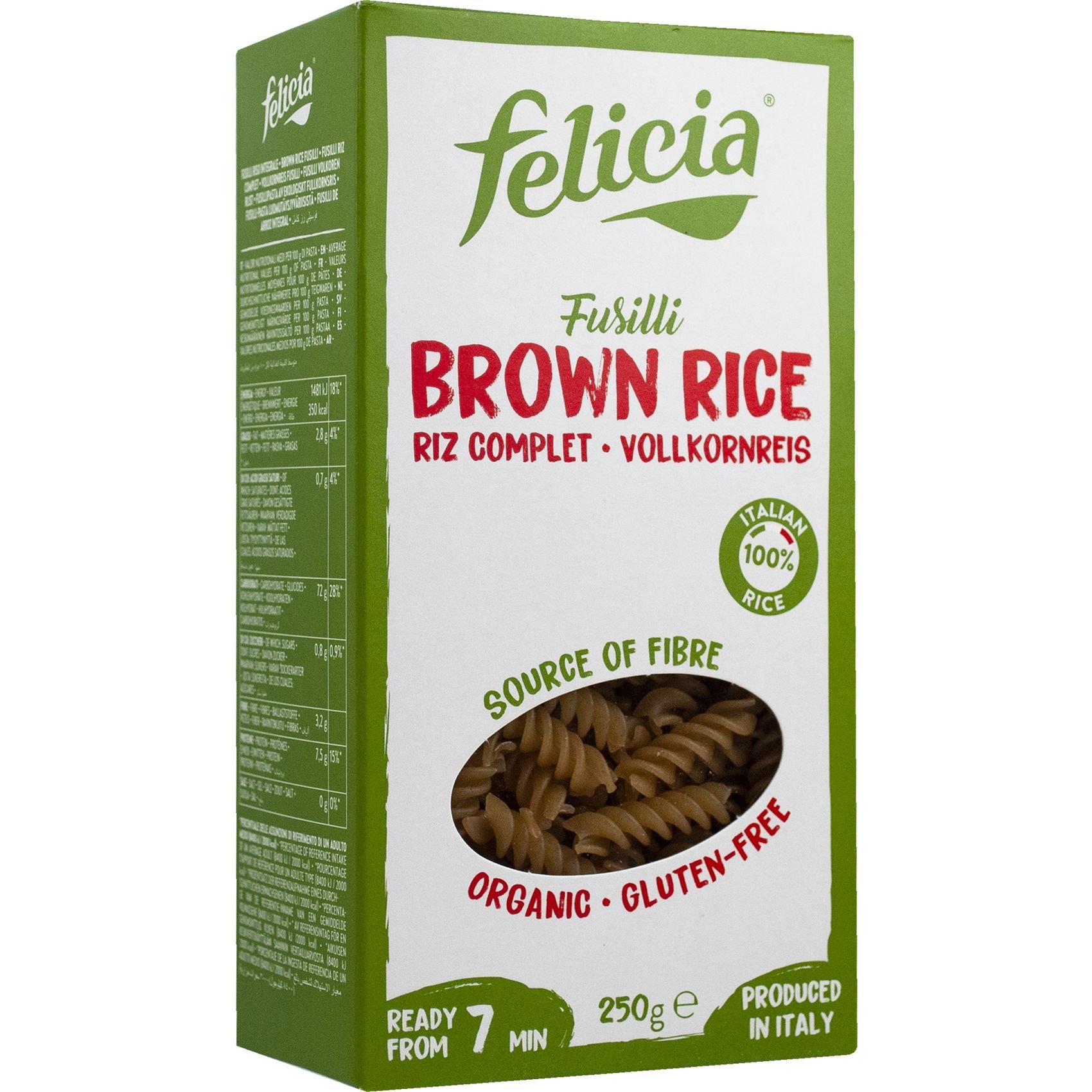 Макаронні вироби Felicia Фузіллі рисові органічні 250 г (943450) - фото 1