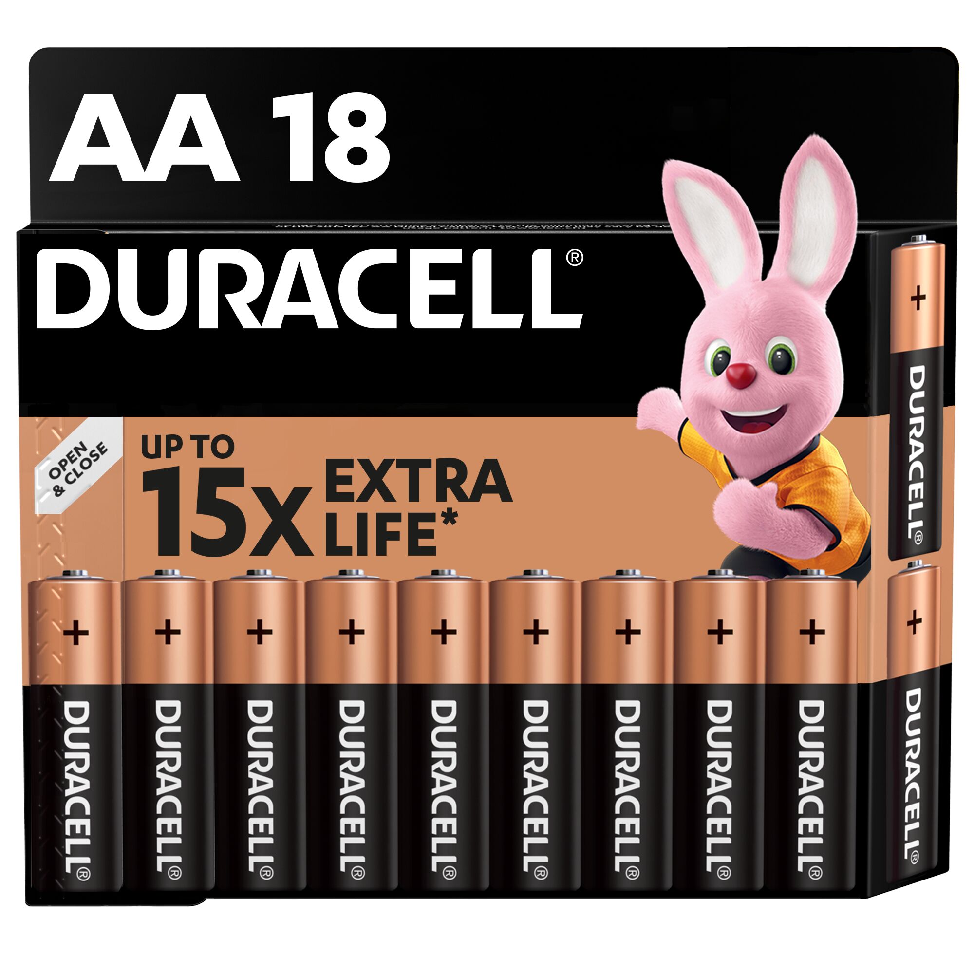Лужні батарейки пальчикові Duracell 1,5 V АA LR6/MN1500, 18 шт. (737055) - фото 1