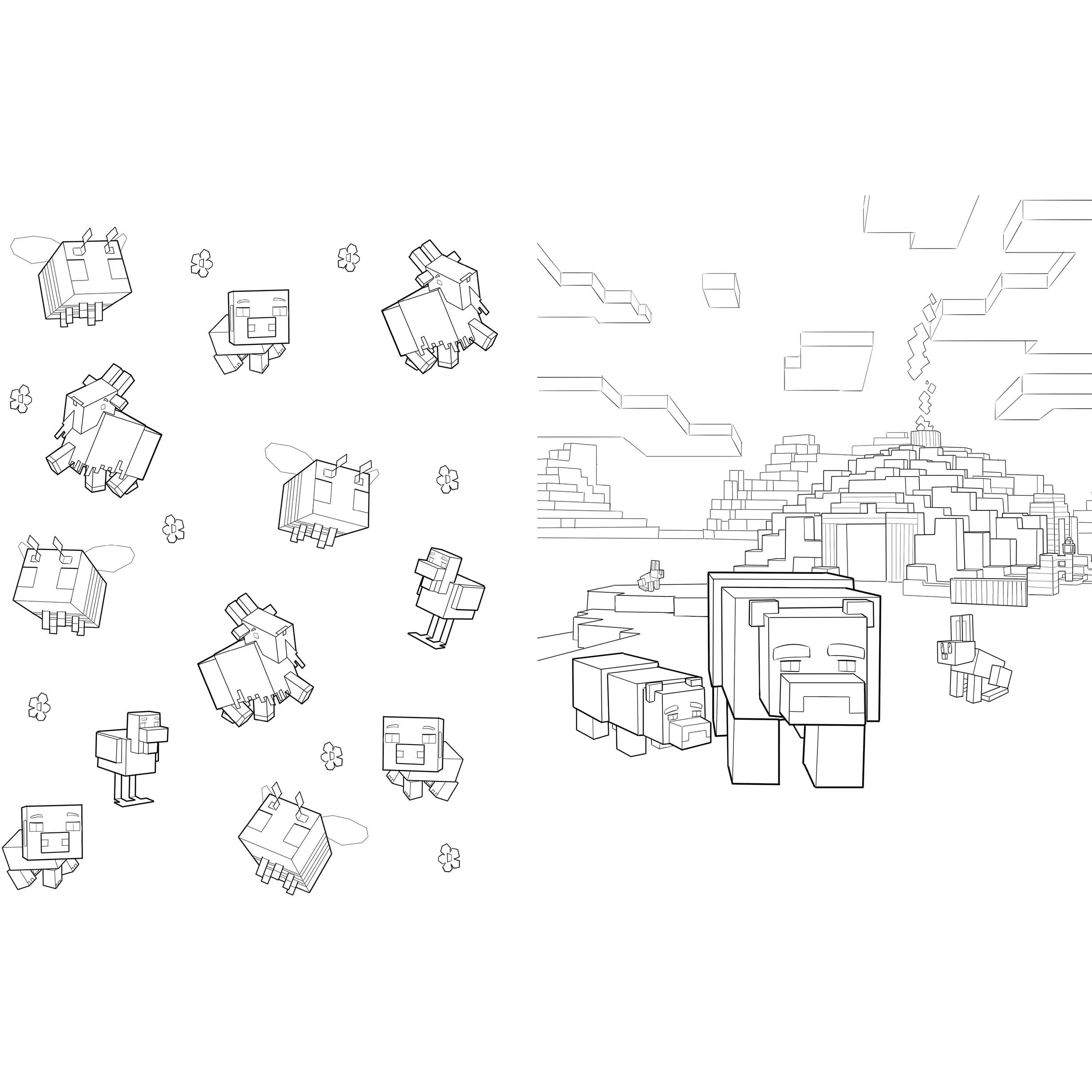 Официальная раскраска приключений Артбукс Minecraft 48 страниц (9786175230541) - фото 2