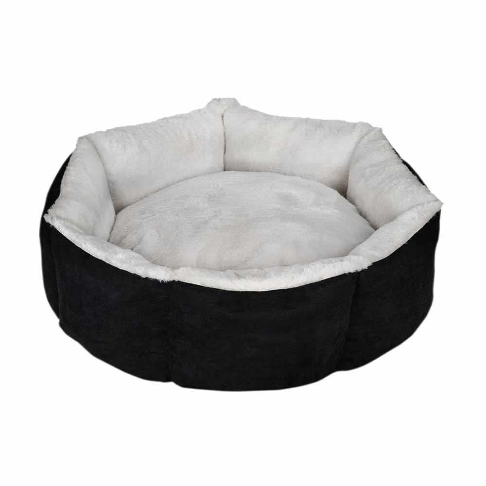 Лежак для тварин Milord Cupcake, круглий, чорний з сірим, розмір M (VR02//3329) - фото 1