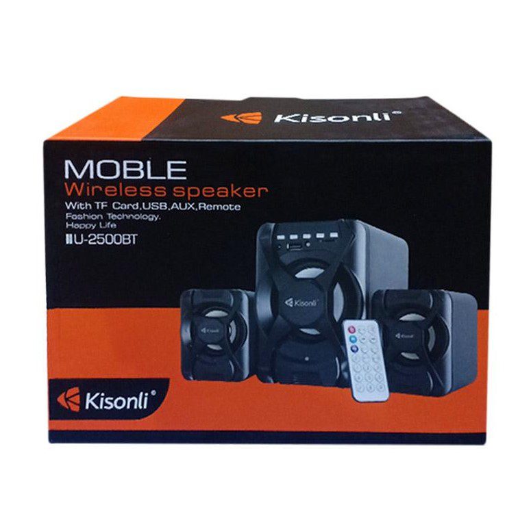 Компьютерные колонки Kisonli U2500BT 2.1 Bluetooth AUX Black - фото 4