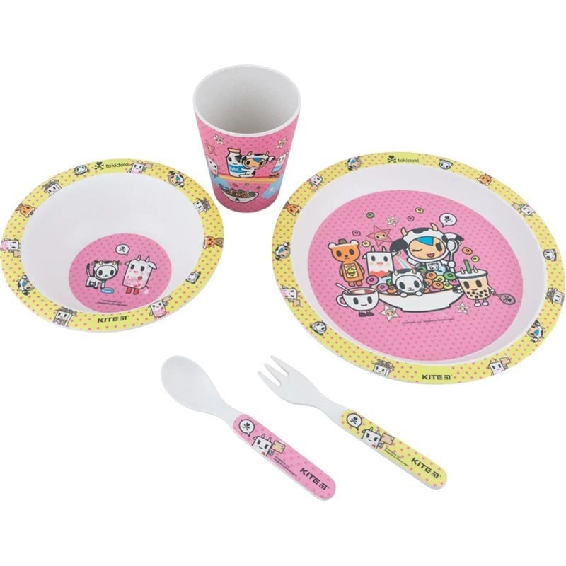 Набор посуды Kite tokidoki 5 предметов розовый (TK22-313) - фото 1