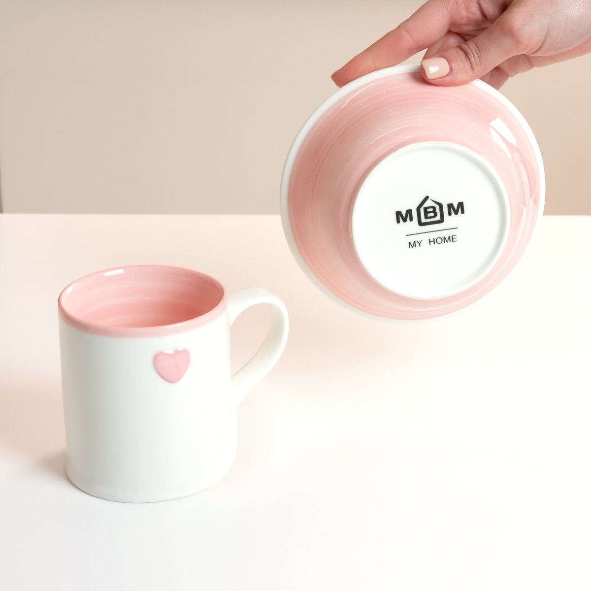 Чашка МВМ My Home, 300 мл, розовая (KP-47 PINK) - фото 5
