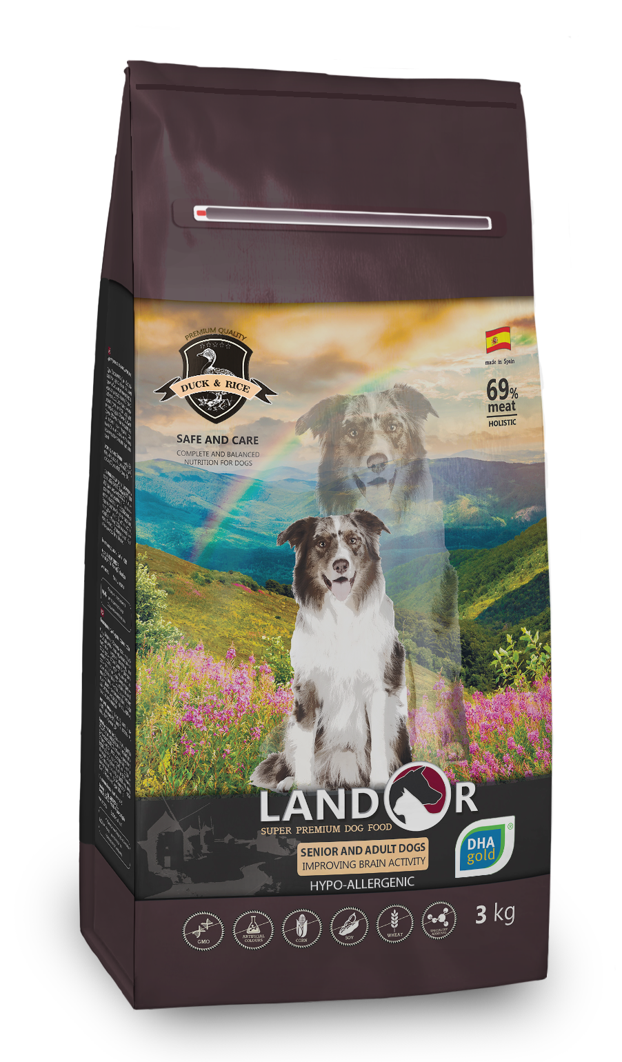Сухий корм для собак Landor, качка з рисом, 15 кг - фото 1