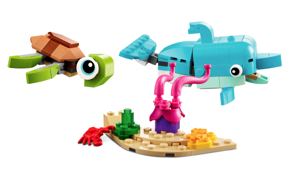 Конструктор LEGO Creator Дельфін і черепаха 3 в 1, 137 деталей (31128) - фото 4