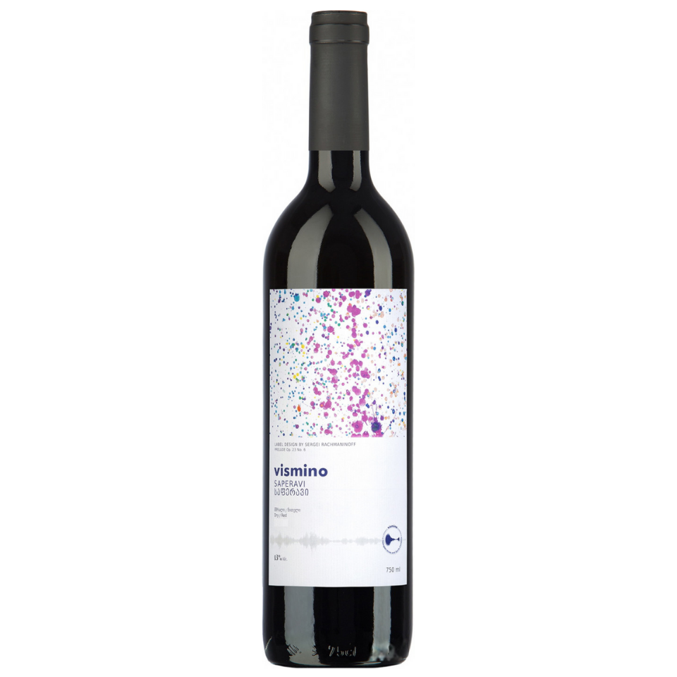 Вино Vismino Saperavi, червоне, сухе, 13%, 0,75 л - фото 1