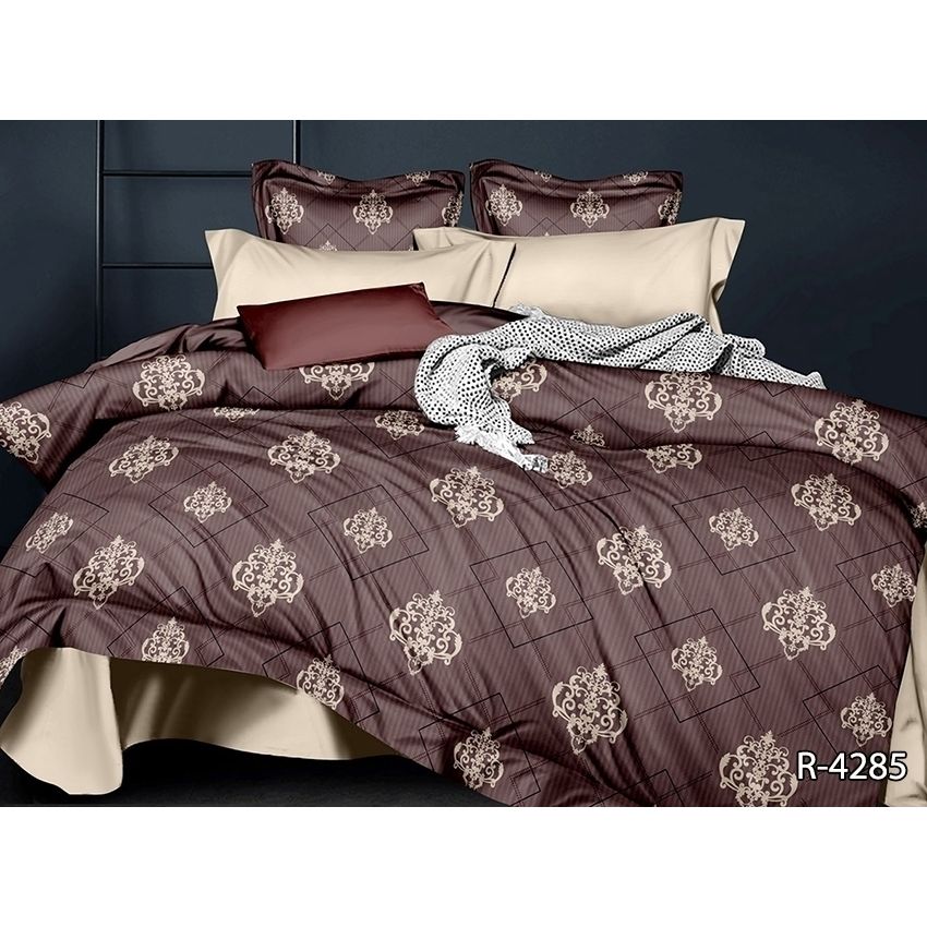 Комплект постельного белья TAG Tekstil с компаньоном Семейный 000210974 (R-4285) - фото 1