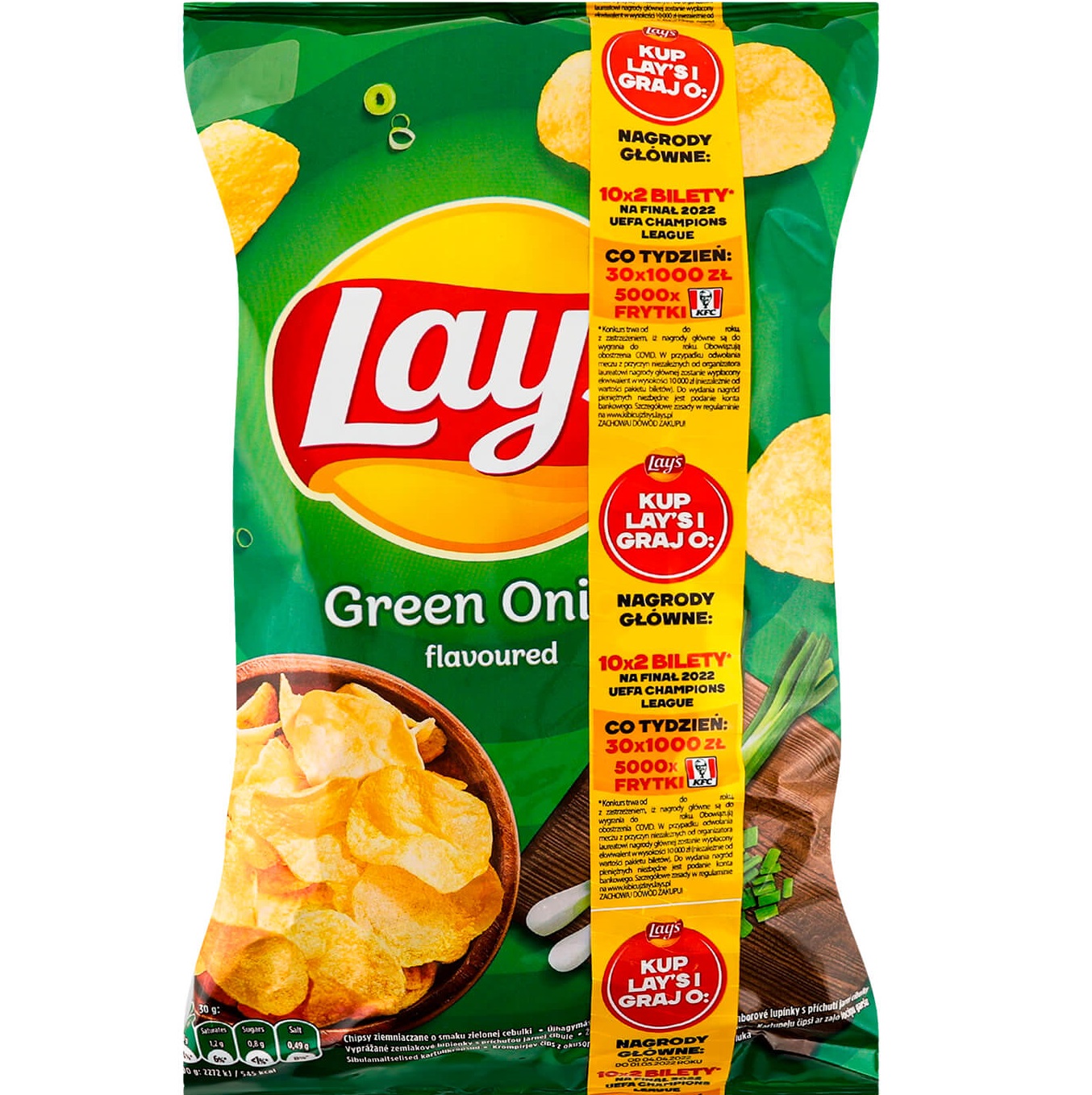 Чипсы Lay's со вкусом зеленого лука 140 г (902640) - фото 2