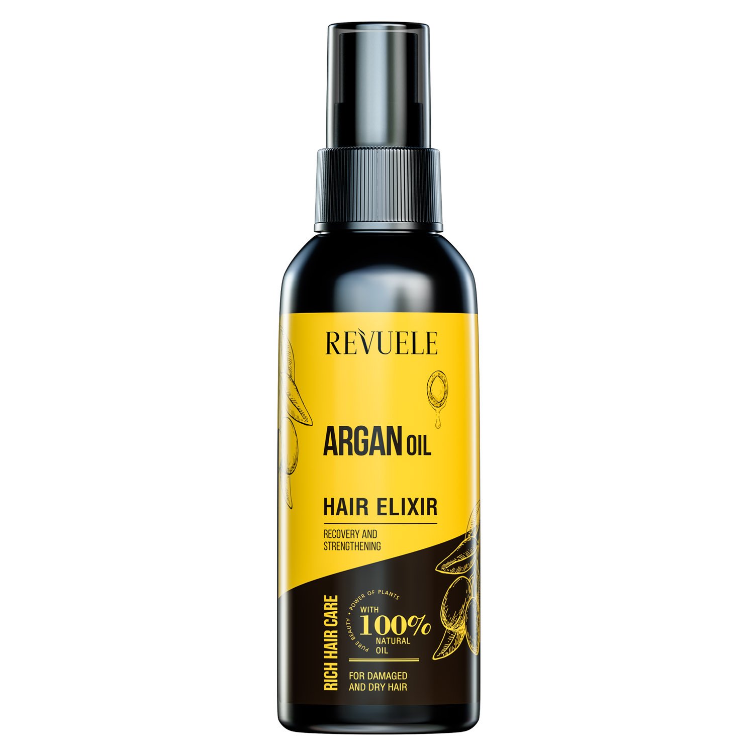 Photos - Hair Product Еліксир для волосся Revuele Argan Oil Active Hair Elixir, 120 мл