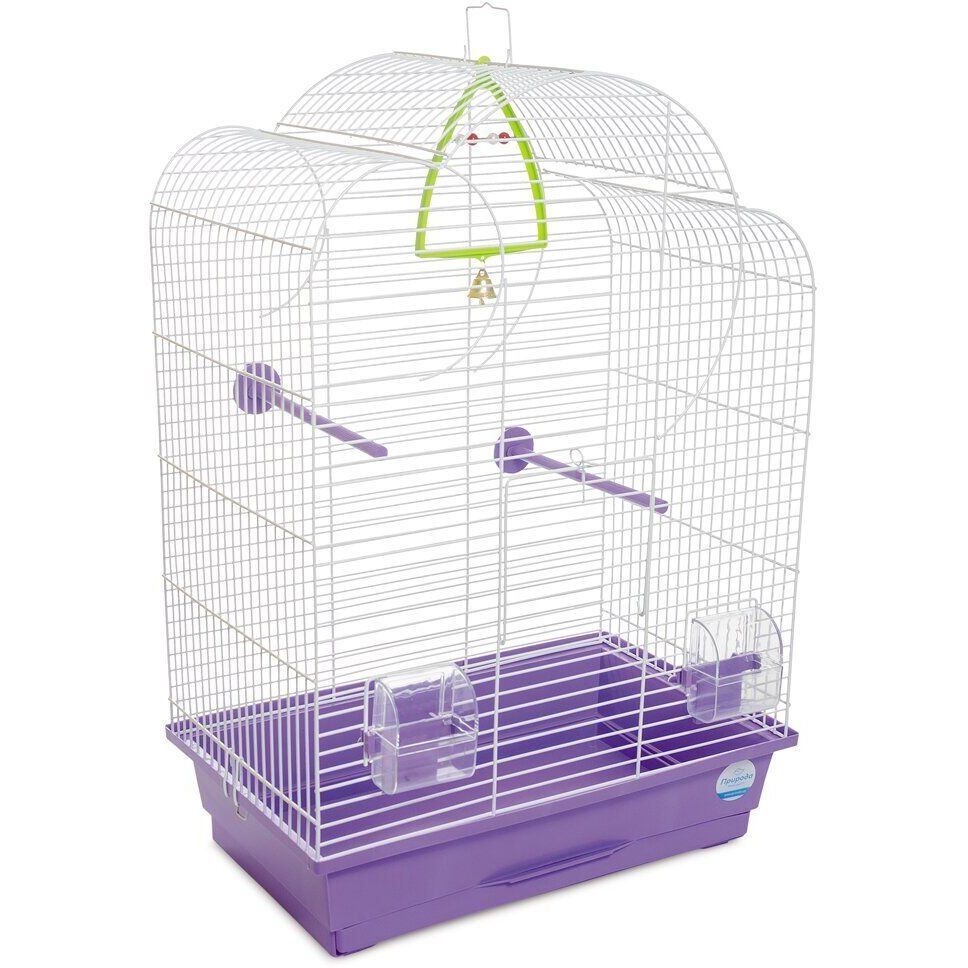 Клетка для птиц Природа Свобода, 44х27х63 см, фиолетовая - фото 1