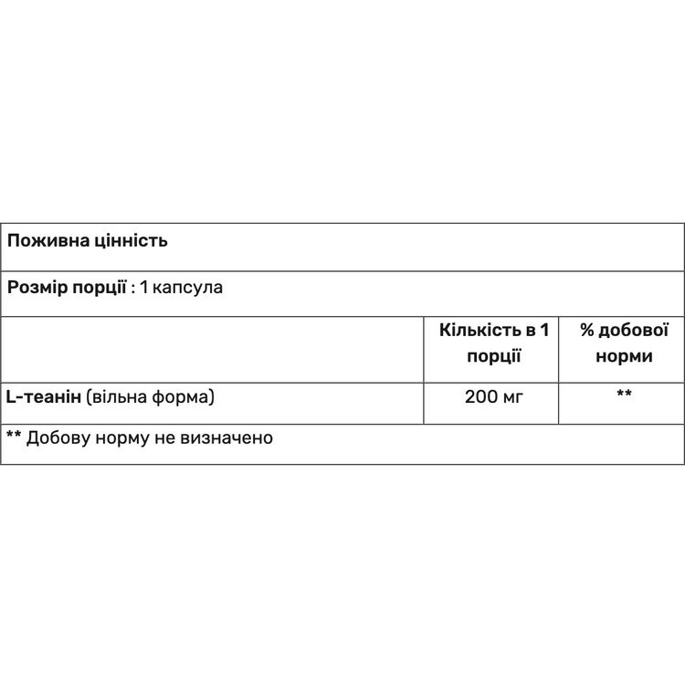 Аминокислота Л-Теанин Haya Labs L-Theanine 200 мг 60 капсул - фото 2