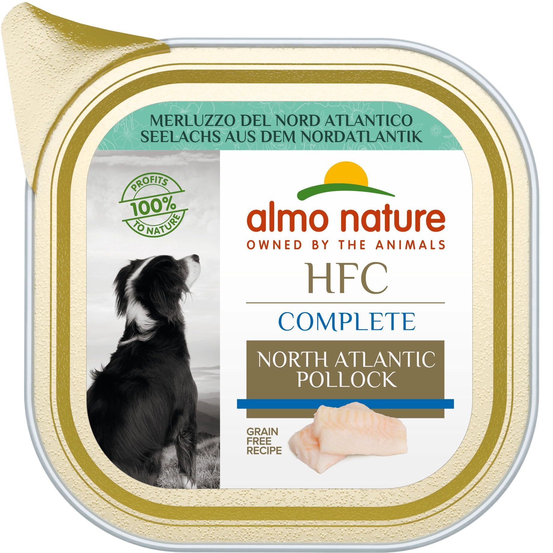 Набор влажного корма для собак Almo Nature HFC Dog Complete 4+1 североатлантический минтай 425 г (85 г х 5 шт.) - фото 2