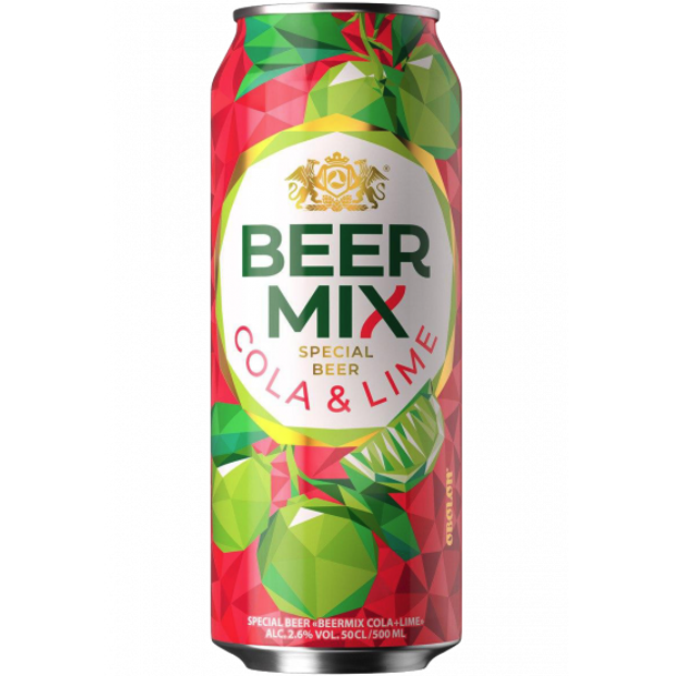 Пиво Оболонь Beermix Cola Lime, світле, 2,6%, з/б, 0,5 л (805167) - фото 1
