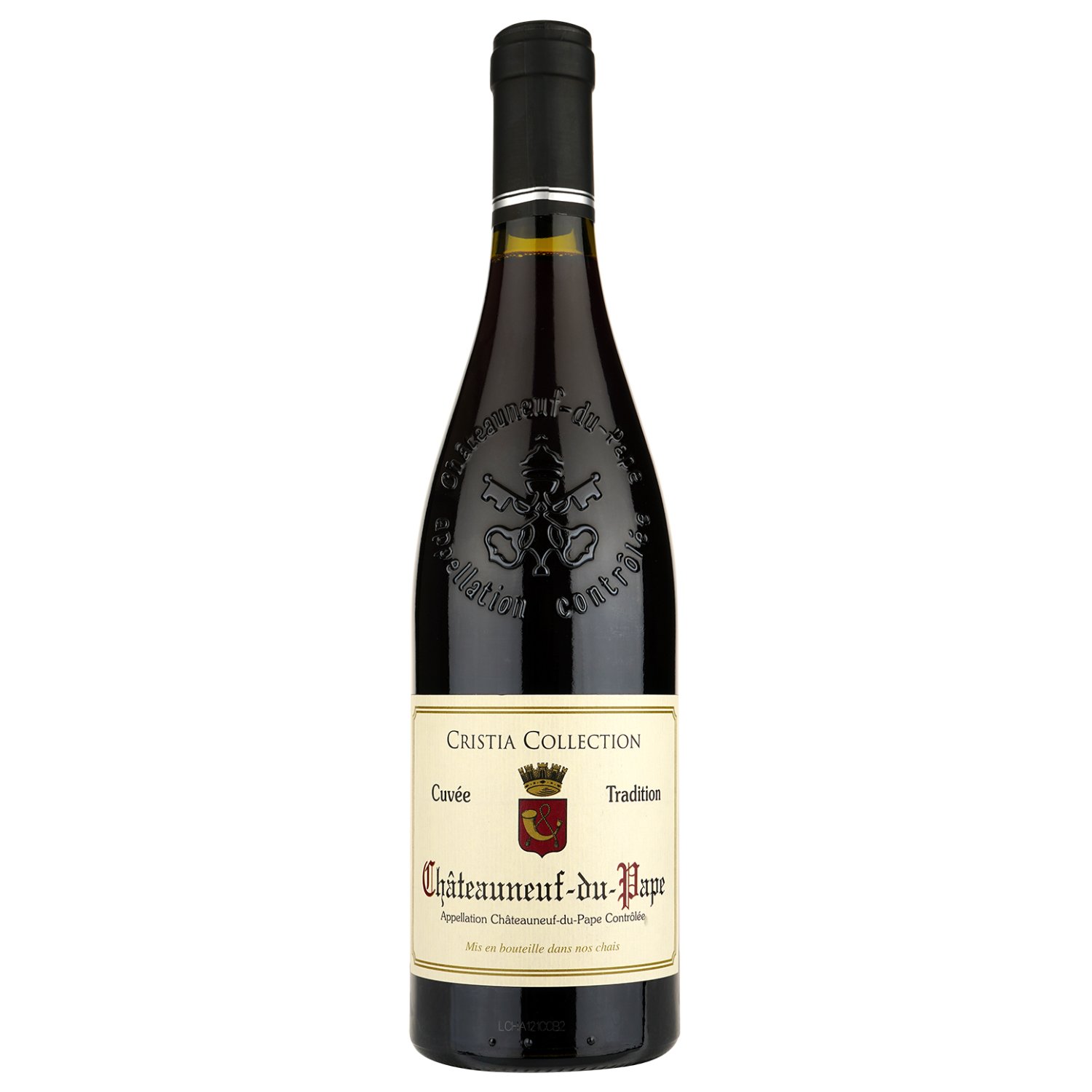 Вино Domaine de Cristia Chateauneuf-du-Pape Rouge, червоне, сухе, 14,5% 0,75 л (W2795) - фото 1
