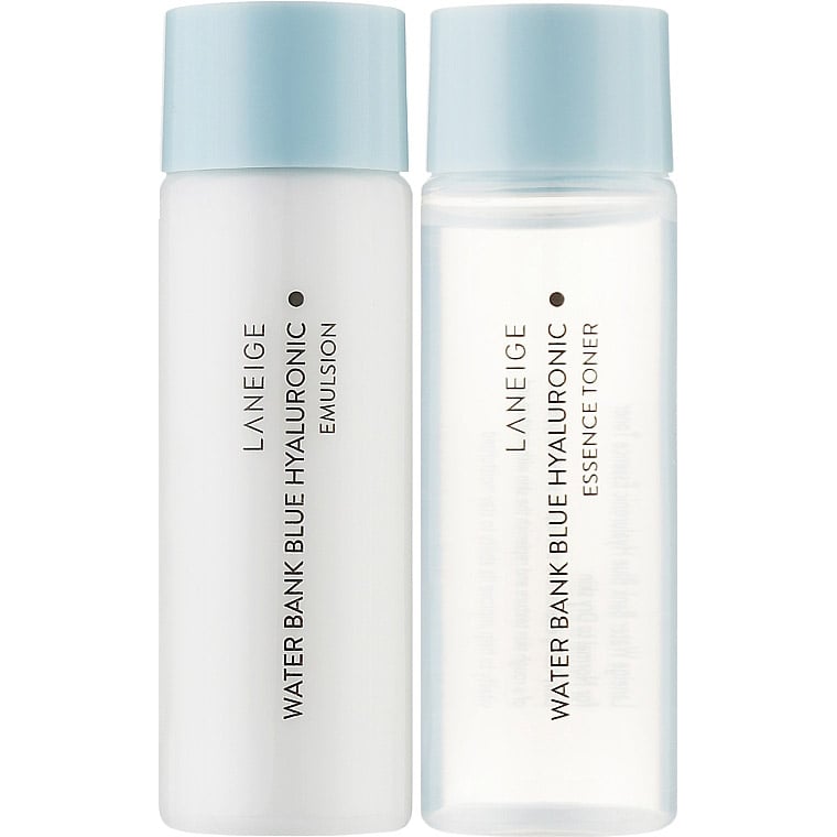 Набор миниатюр для кожи Laneige Water Bank Blue Hyaluronic 2 Step Essential Kit for Normal to Dry Skin, 2 шт. - фото 2