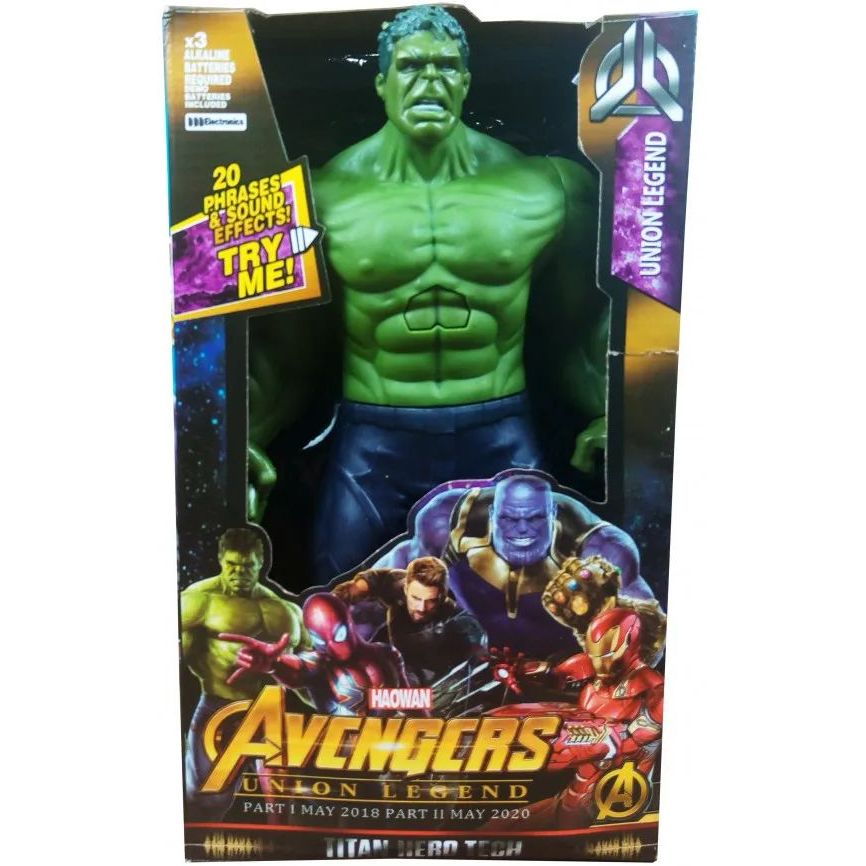 Фигурка супергероя Haowan Марвел Мстители Hulk 29 см DY-H5826-33 - фото 1