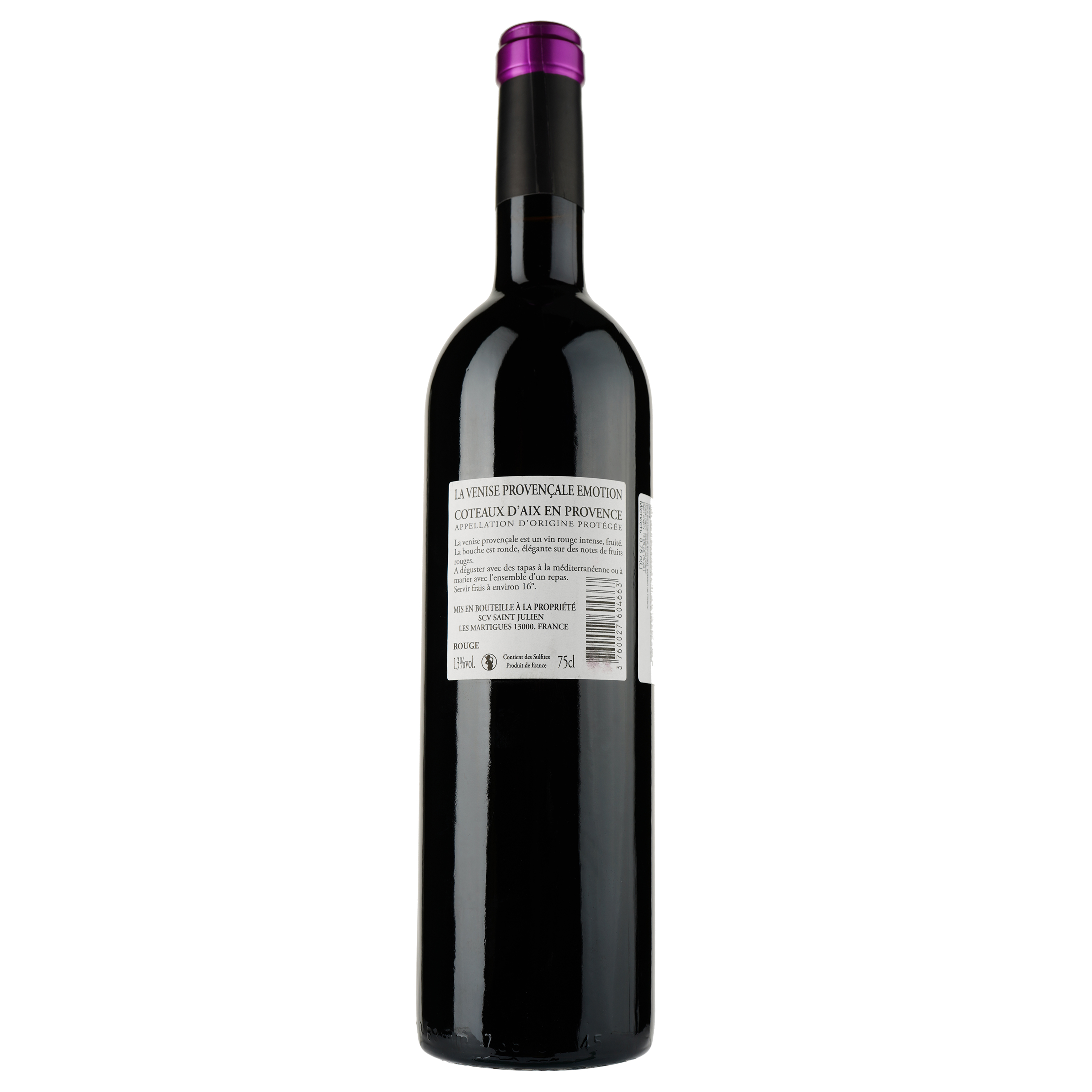 Вино La Venise Provencale Rouge AOP Coteaux d'Aix en Provence 2014, червоне, сухе, 0,75 л - фото 2