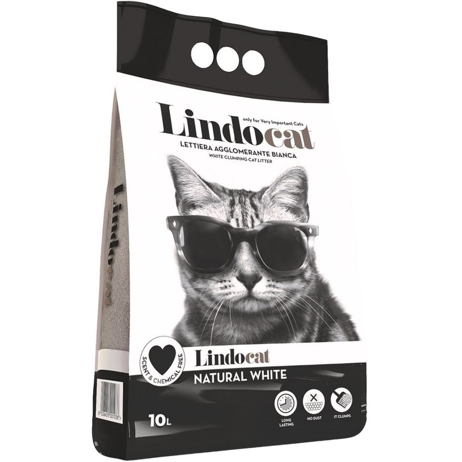 Наполнитель для кошачьего туалета Lindocat Natural White бентонитовый 10 л - фото 1