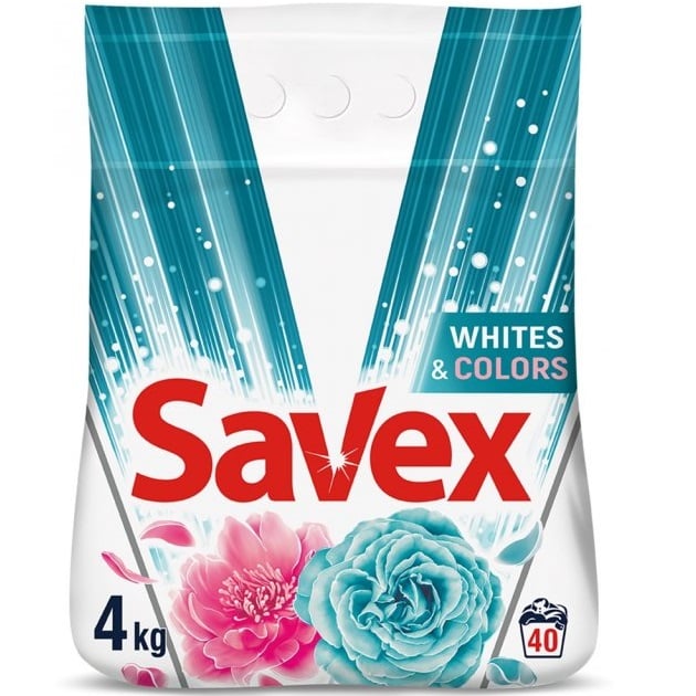 Пральний порошок Savex Whites & Colors, 4 кг - фото 1