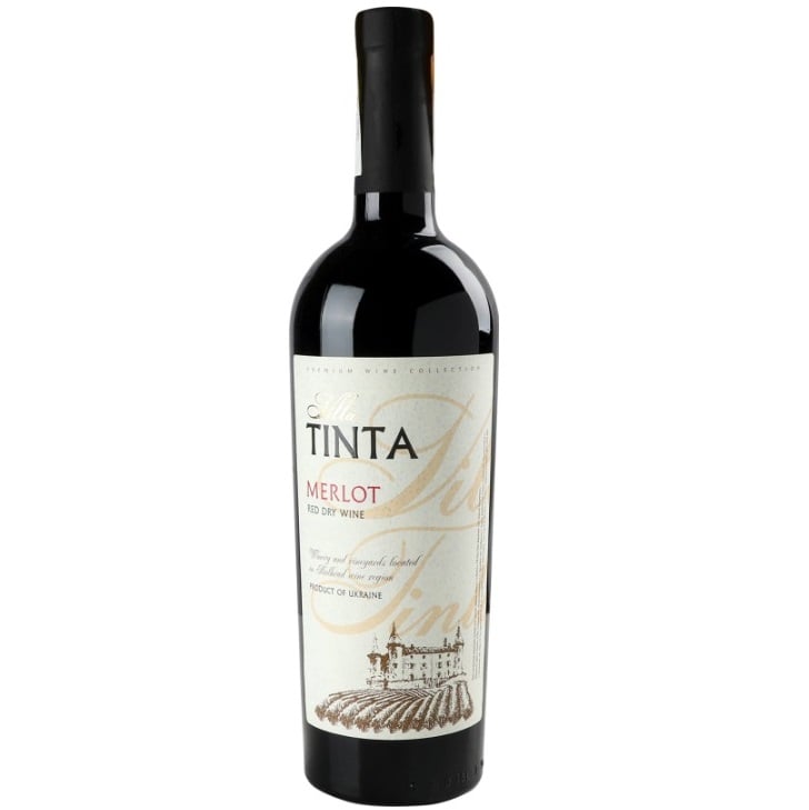Вино Villa Tinta Merlot VIP, червоне, сухе, 0,75 л (910620) - фото 1