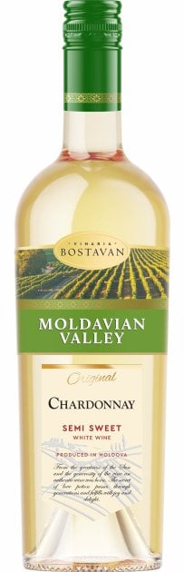 Вино Bostavan Молдовська долина Шардоне, 11-13%, 0,75 л (553206) - фото 1