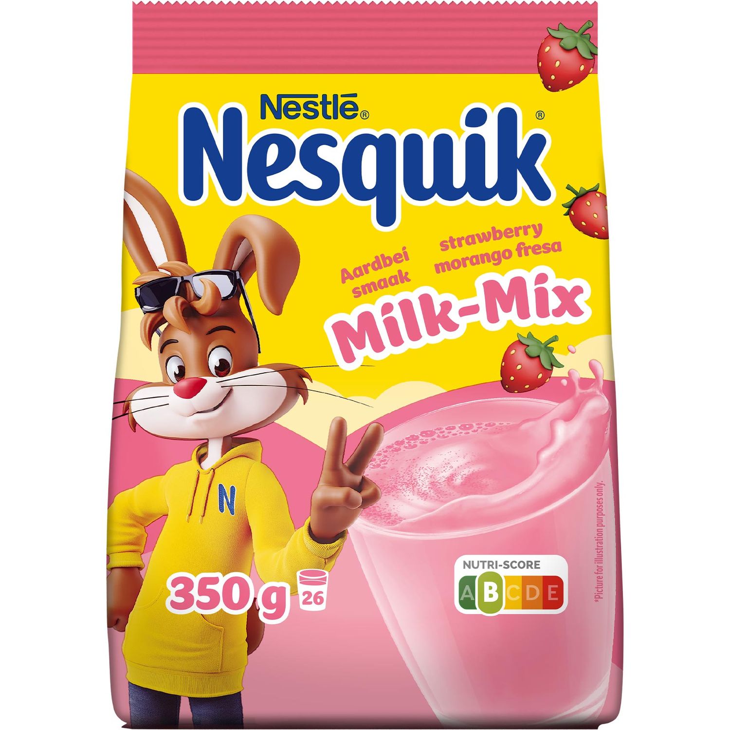 Смесь для приготовления напитка Nesquik Milk-Mix со вкусом клубники 350 г - фото 1