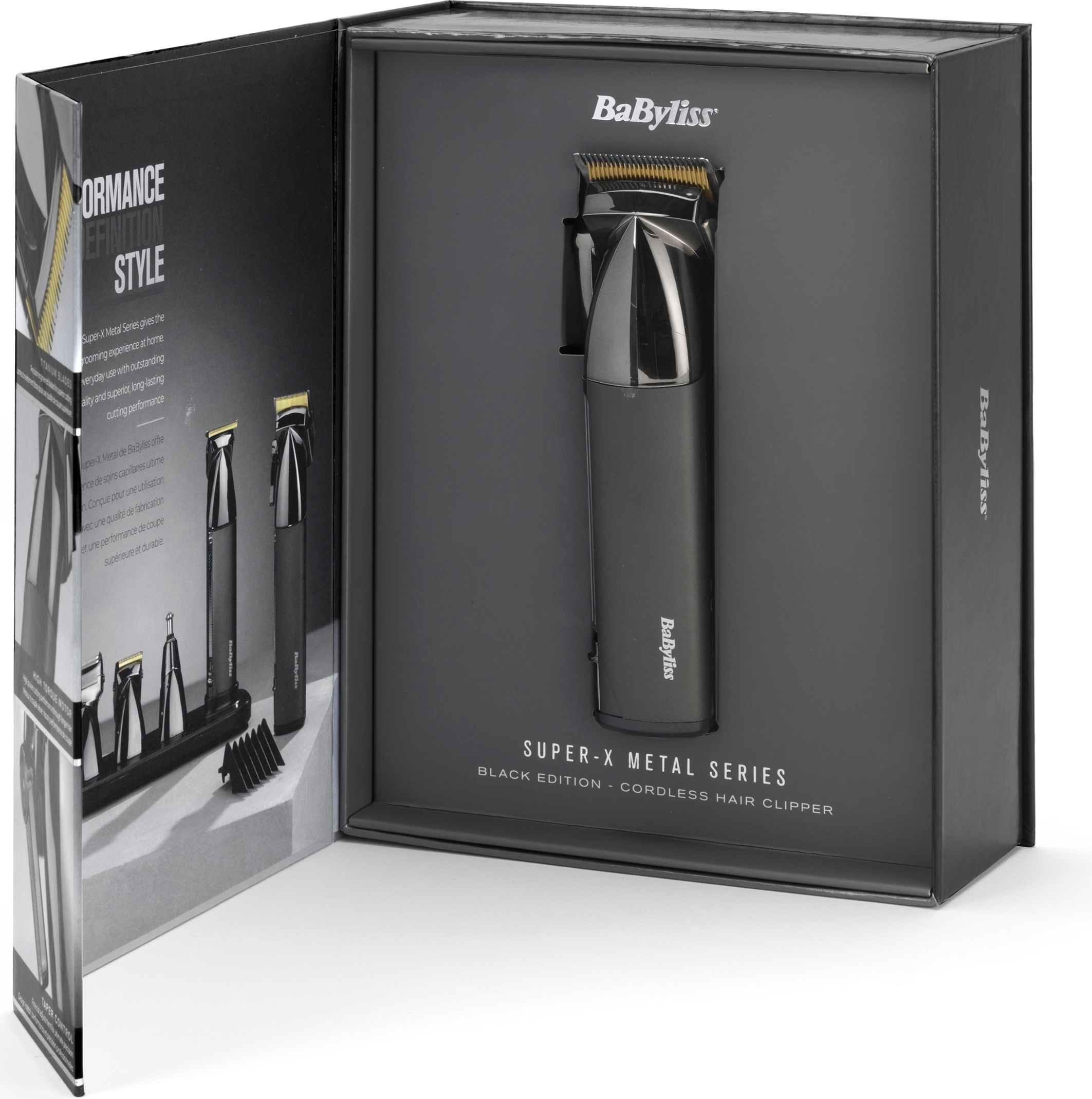 Машинка для стрижки волосся BaByliss Super-X Metal Series чорно-срібляста (E991E) - фото 4