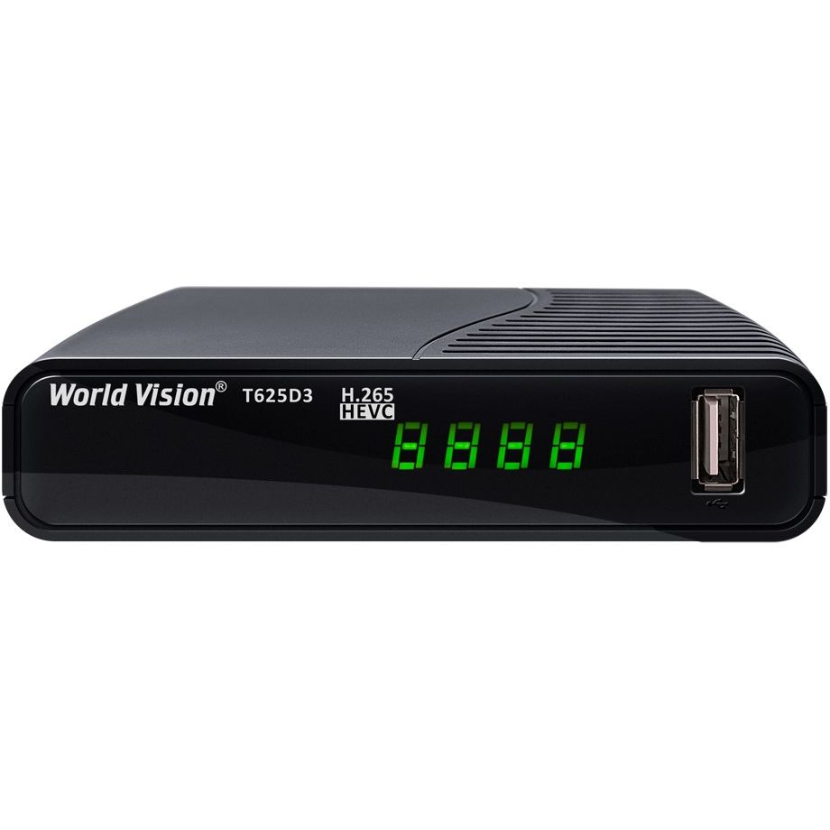 Ефірний цифровий ресивер Т2 World Vision T625D3 HEVC - фото 1
